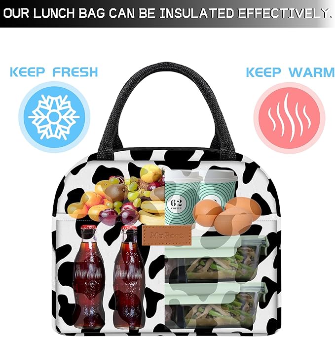 Cute Lunch Bag Women with Placemats, Insulated Lunch Box for Women, Placemats Keep Clean and Hygienic Durable Leakproof Thermal Bag High Capacity for Travel Picnic Insulated Lunch Bag