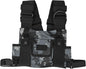 Sonew Radio Shoulder Holster, Universal Adjustable Radio Chest Harness Holder Vest Rig Walkie Talkies Front Pack Pouch for 2 Way Radio (Digital Camouflage)