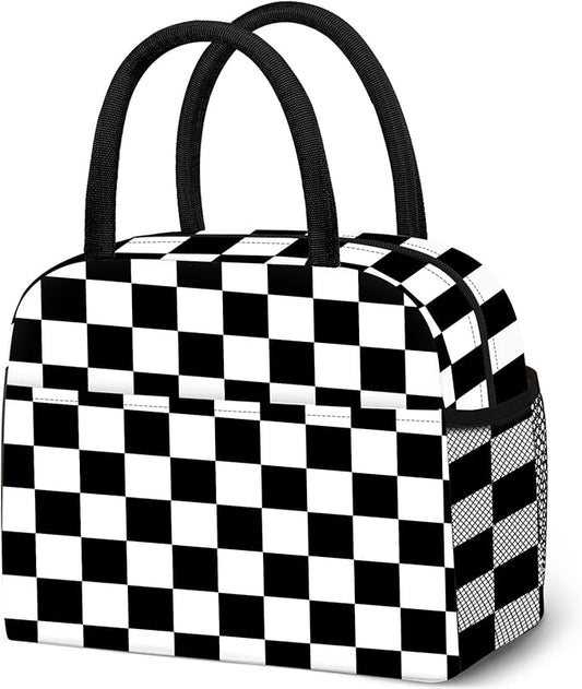 Lunch Bag Lunch Box for Women Men Reusable Insulated Lunch Tote Bag,Leakproof Thermal Cooler Sack Food Handbags Case High Capacity for Travel Work Picnic Beach- Square