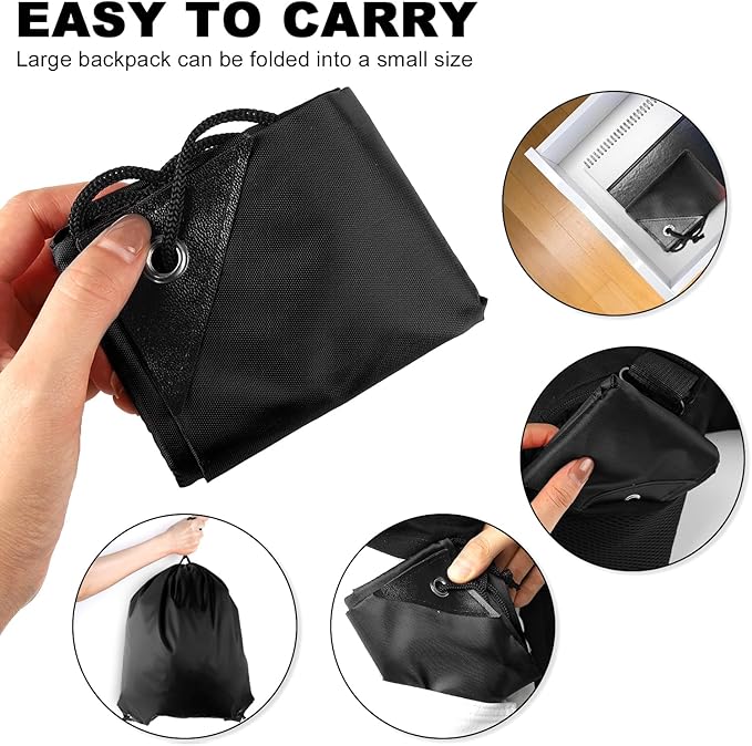 GoodtoU Drawstring Backpacks, Drawstring Bags Nylon Backpack Draw String Back Bag Bulk Cinch Sack Drawstring Gym Bag Drawstring Backpack for Sport, Traveling, Team (Black, 100Pcs)