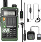 Baofeng Radio Ham Radio Handheld UV-S9 Pro 8W High Power Portable Long Range Two Way Radio with Battery and USB Charger Cable Upgrade of UV-5R Walkie Talkies (Green)
