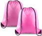 KUUQA 2 Pcs Drawstring Backpack Bags Bulk Pink Drawstring Bag Foldable Gym Bag Sports Cinch Sack String Backpack Storage Bags for Women Men Shopping Gym Travel Sports