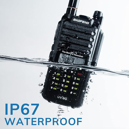 Baofeng UV-9G GMRS Radio (2 Pack), IP67 Waterproof Outdoors Two Way Radios, Long Range Rechargeable with Programming Cable and RA-MD2 Antennas, GMRS Repeater Capable, Support Chirp