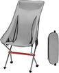 Camping Chairs, All Aluminum Frame Portable Folding Camp Chair for Adults, Heavy Duty High Back Collapsible with Built-in Pillow, Side Pocket, Carry Bag for Backpacking, Hiking, Beach