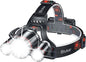 LED Headlamp, 8000L Super Bright Rechargeable Headlight Flashlight - 3 Lights 5 Modes,Zoomable,Spotlight&Floodlight Combination, IPX6 Waterproof, 20+Hrs Runtime for Running,Hiking,Camping etc.
