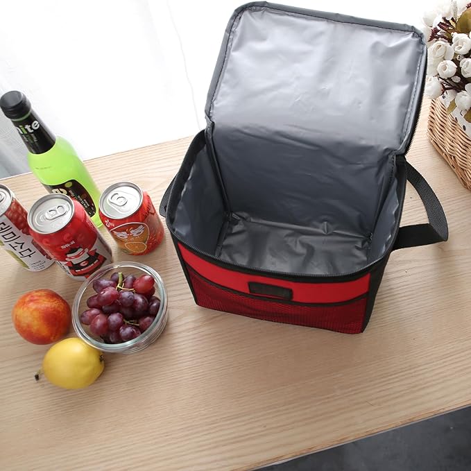 Nanxson 5L Lunch Bag Leakproof Thermal Cooler Lunch Box Adult Waterproof Insulated Lunch Tote Bag (5L,Red)