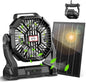 CONBOLA 25400mAh,Camping Fan, Portable Fans Rechargeable 9-Inch Battery Powered LED Lantern, USB C Battery Beach Fan.