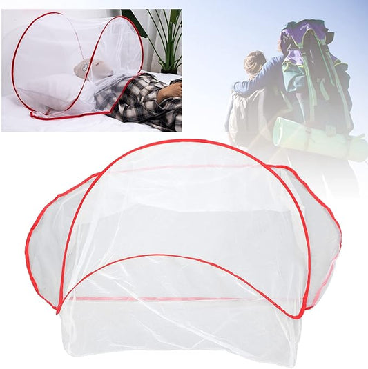 soobu Mini Mosquito Proof Cover, Camping Head Mosquito Net Foldable Easy to Carry for Camping