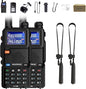 BAOFENG 2 Packs UV-5RM Two Way Radio Multi-Band Long Range Walkie Talkie NOAA USB-C Charging Upgrade of UV-5R Ham Radio Air Band 1.77in LCD Screen with 18.89in Tactical Antenna