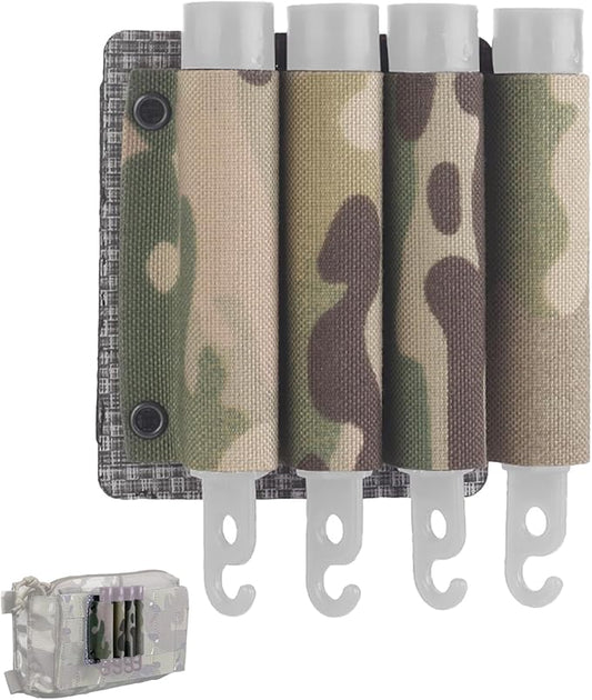 Tactical Glow Stick Organizer - Chem Light Holder for 4 Glow Sticks - Chem Light Holders for Molle Tactical Undershirts, Ideal for Camping, Fishing, and Hunting