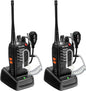Rechargeable Walkie Talkies Long Range: MaxTalker Walkie Talkie Earpiece with Mic, Walkie Talkies for Adults 16 Channels Walky Talky, Two Way Radios with Flashlight and Charger, Walkie Talkies 2 Pack