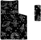 Space Nap Mat - Space Ship Galaxy Sleeping Bag with Removable Pillow - Daycare and Sleepovers Preschool Kindergarten Bedding Set for Kids Toddler Boys Girls