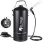 DR.PREPARE Camping Shower, 4 Gallons/15L Portable Shower with Foot Pump, Large Water Inlet, Outdoor Camp Shower Bag for Camping, Beach, Hiking, Climbing