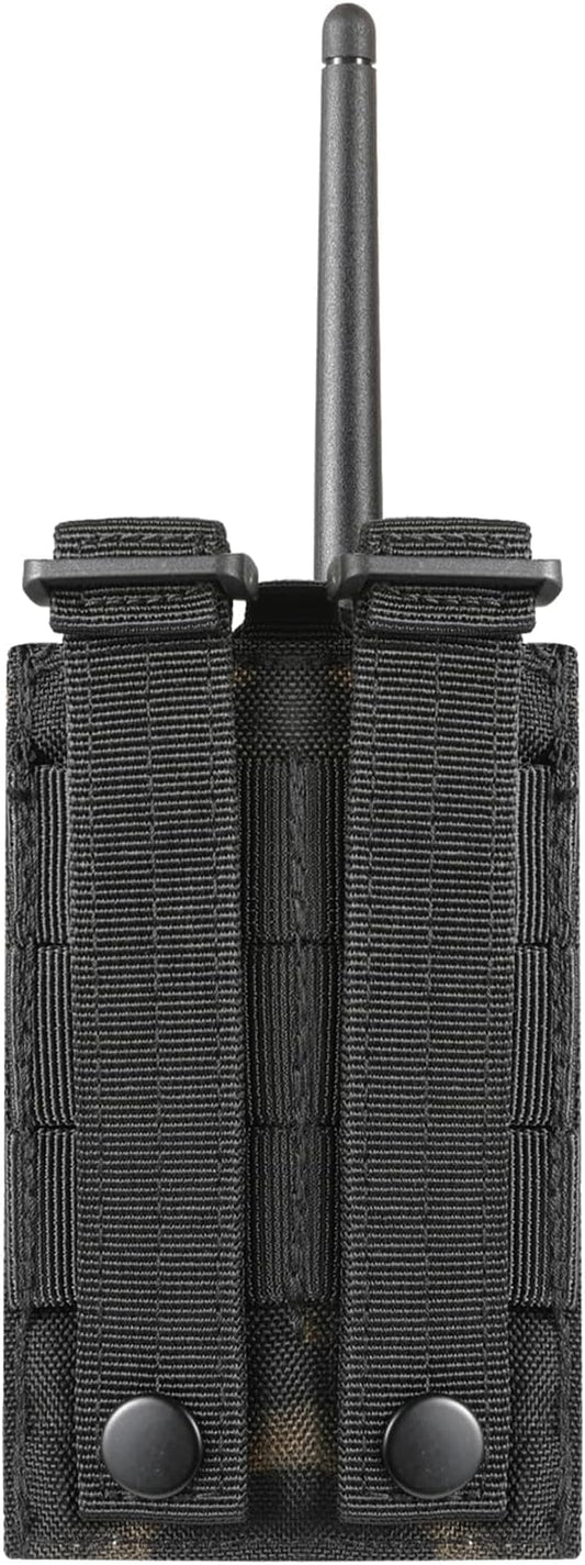 FRTKK Tactical Radio Holder Radio Holster Molle Radio Pouch Universal Radio Case Military Heavy Duty Radio Bag for Police Firefighter Two Ways Walkie Talkies Vest