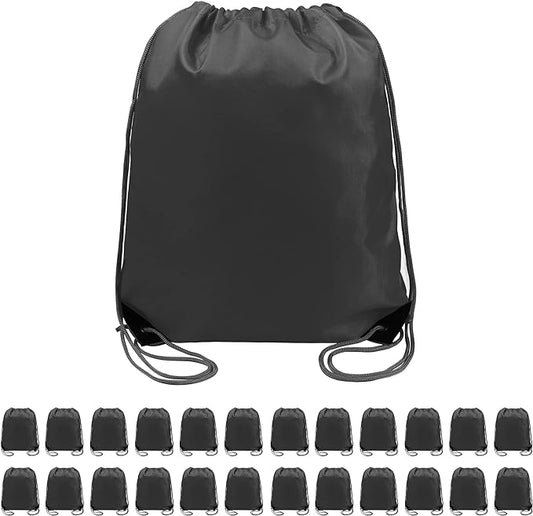 BeeGreen Drawstring Backpack Bags 20,30,50 Packs Reflective String Bags for Gym Sport Trip Cinch Sack DIY for Women Men