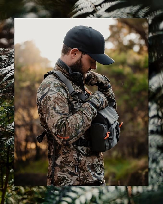 SPIKA Binocular Harness Chest Pack, Bino Case with Rangefinder Waterproof Pouch for Hunting