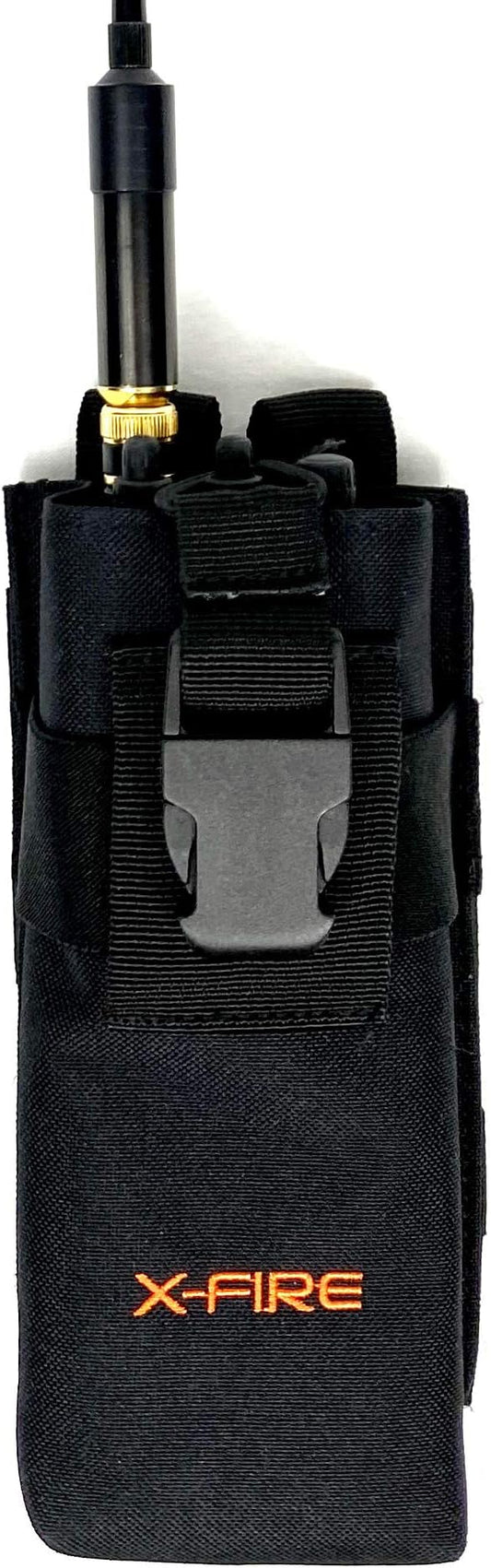 X-FIRE® Tall Washable Nylon MOLLE Pouch or Duty Belt Portable Radio Holder