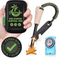 Flint Fire Starter, Outdoor Fire Starter Survival Tool, Flint and Steel Fire Starter Kit, with Compass, Whistle, Tinder Rope, Suitable for Camping, Emergencies