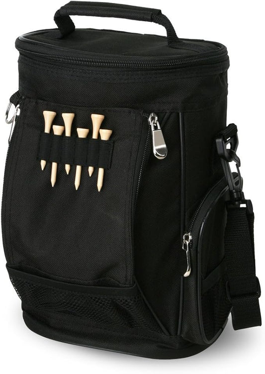 Intech Golf Bag Cooler and Accessory Caddy, Portable Soft Sided 10-Can Insulated Cooler Bag, Fits on a Golf Cart, Push Cart or Carry
