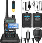 BaoFeng UV-5R 8-Watt (3rd Gen) Handheld Ham Radio with 2 Rechargeable Battery, Dual-Band 2-Way Radio Handheld Walkie Talkies Complete Set with Earpiece and Programming Cable (Pack 1)