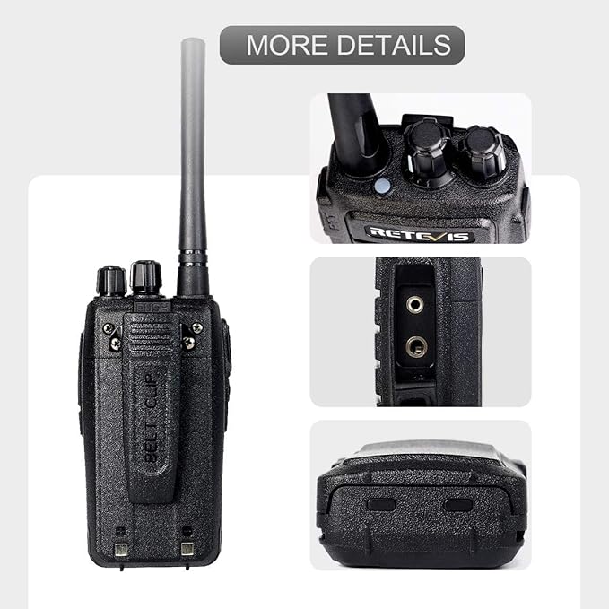 Retevis RT21 Walkie Talkies for Adults, 2 Way Radio Long Range, Two Way Radio Rechargeable, Handheld Radio, Portable, FRS, Durable, Heavy Duty, for Business(4 Pack)