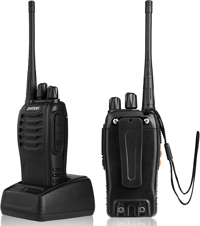 Walkie Talkies Long Range for Adults with Earpieces,16 Channel Walky Talky Rechargeable Handheld Two Way Radios with Flashlight Li-ion Battery and Charger（4 Pack）