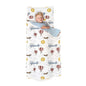 JumpOff Jo - Extra Long Toddler Nap Mat for Preschool, Daycare and Kindergarten - Sleeping Bag for Kids with Removable Pillow and Ultra Soft Blanket - Travel, Take Flight