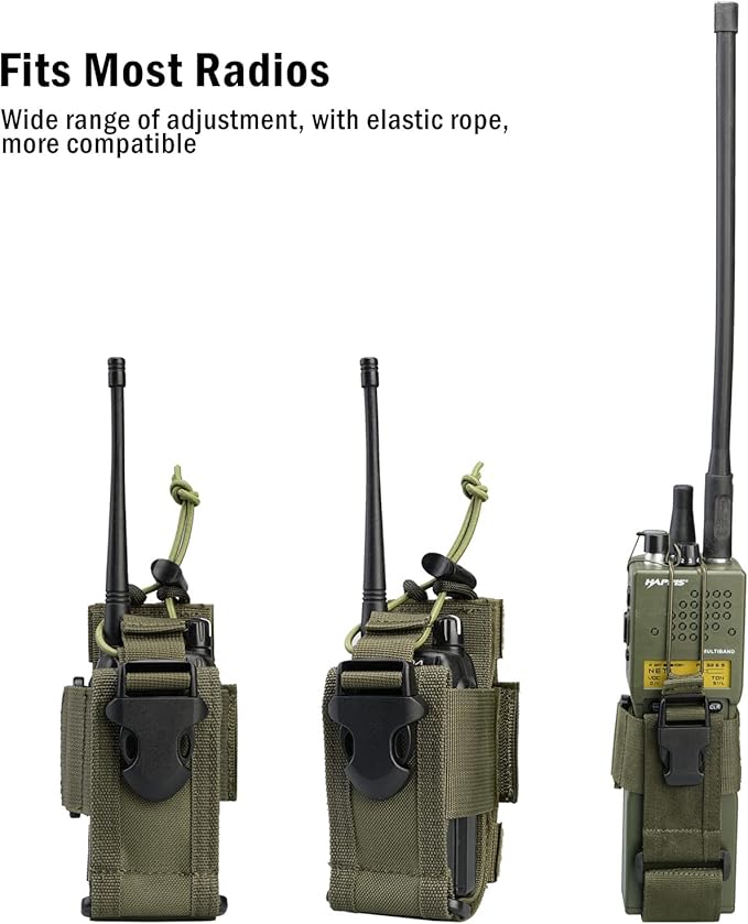 VIPERADE Radio Holster, MOLLE Radio Pouch for Vest, Universal Walkie Talkie Holster Radio Holder for Duty Belt, Police Radio Holder Tactical Radio Pouch for Baofeng, Motorola