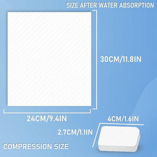 EKIND Disposable Compressed Towel, Portable,Thickened Large Cleaning and Washing Towel for Travelling and Outdoor Activities, Camping and Hotel Accommodation (8 Pcs)
