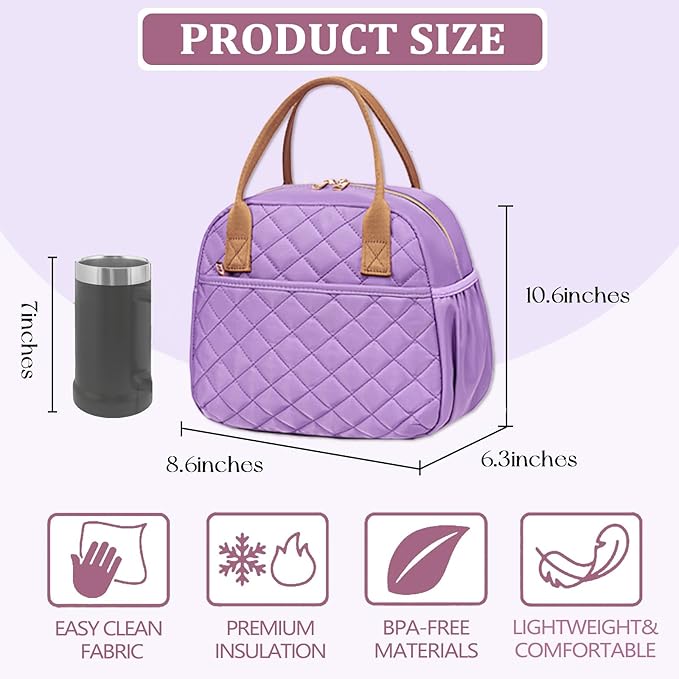 CAMTOP Lunch Box for Women Men Insulated Lunch Bag Lunch Tote Bag Leakproof Thermal Cooler Large Capacity for Travel Work School Picnic