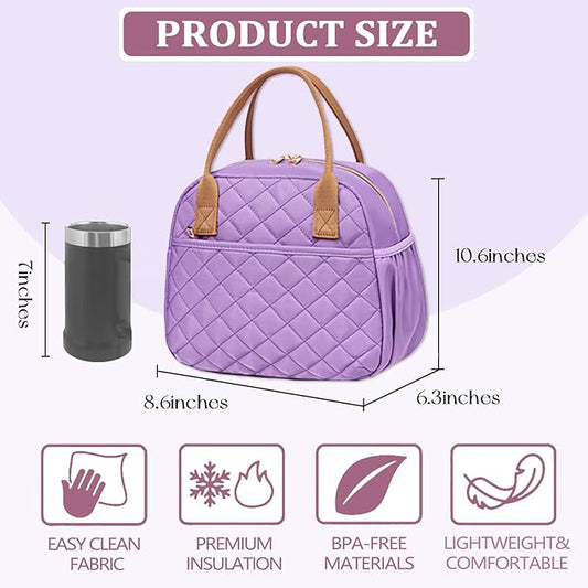 CAMTOP Lunch Box for Women Men Insulated Lunch Bag Lunch Tote Bag Leakproof Thermal Cooler Large Capacity for Travel Work School Picnic