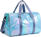 Yaopeing Gym Bag with Shoes Compartment,Sports Duffle Bag for Girls,Waterproof Travel Gym Tote Bags for Women,Blue