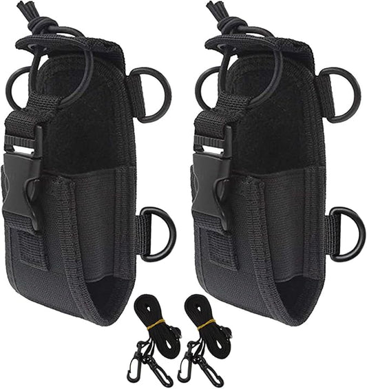Two Way Radio Case Universal Radio Pouch Bag Holster for GPS Kenwood Yaesu Icom Motorola Baofeng UV5R UV82 TYT UV5RA HYT 888S Retevis H777 Walkie Talkie Nylon Multi-Function