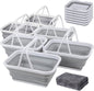 AUTODECO Collapsible Sink with Handle Towel, 2.37 Gal / 9L Foldable Wash Basin for Washing Dishes, Camping, Hiking and Home