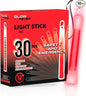 Glow Fever Emergency Safety Military Grade 6'' Lightsticks, Light Up Ultra Bright Glow Sticks with 12 Hours Duration. for Hiking Party Camping Blackouts Hurricane Shelter Survival Kit (Red, 30PCS)