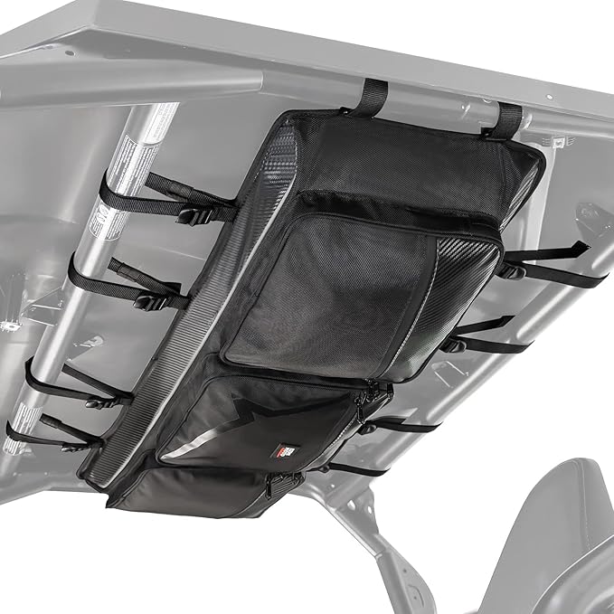 KEMIMOTO UTV Roof Bag 1680D 4.2 Gal Storage Compatible with CFMOTO ZForce 950 HO/HOEX 2022-2024 / ZForce 950 Sport 2020-2022 G1, Large-Capiticy Water-Resistant Overhead Roof Storage Bag