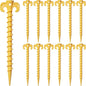 12 Pack Tent Stakes, Stakes for Inflatables, 7.5 inch Heavy Duty Spiral Design Outdoor Tent Stakes, Ground Stakes Ground Anchors Pegs, Yard Lawn Pegs Anchor for Canopy, Camping, Hiking, Beach