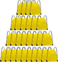 Drawstring Bags 28 PCS Drawstring Backpack Bulk String Backpack Cinch Bag Sackpack for Men Women Gym (Yellow)