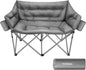 VIVOSUN Double Camping Chair, Fully Padded Folding Loveseat, Oversized Duo Chair with Cup & Wine Glass Holders, Pocket, Armrests & Carry Bag