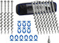 Homeon Wheels Camping Ground Anchors Aluminum Screw Heavy Duty Metal Non-Rust Cast Tent Anchors for Securing Animals, Tent, Canopies, Sheds, Swing Sets, Car Ports, Trampoline (12 Pack)