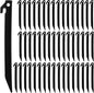 50 Pcs Plastic Tent Stakes 9 Inch Heavy Duty Tent Pegs Spike Hook Stakes Light Safe Tent Stakes, Plastic Inflatable Stakes for Halloween Christmas Garden Decorations Camping Outdoor Lawn Tarp