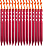 7075 Aluminum Tent Stakes 15 Pack - Ultralight Tri-Beam Tent Pegs with Reflective Rope - Essential Tent Accessories for Camping, Rain Tarps, Hiking, Backpacking