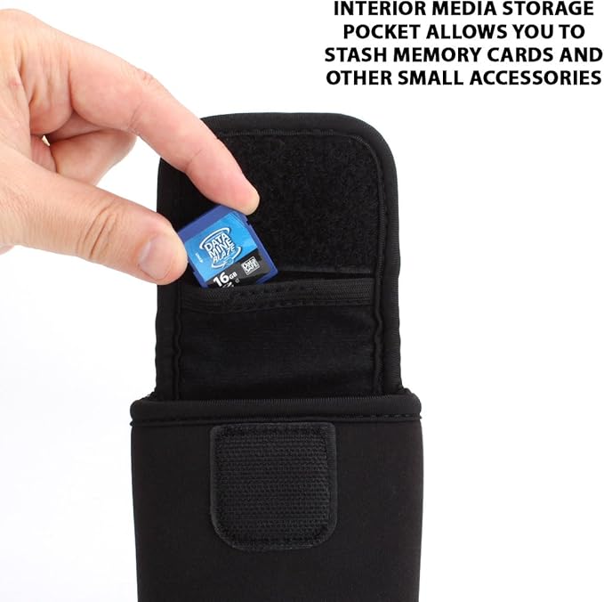 USA Gear AM FM Portable Radio Case - Personal Radio Travel Pouch with Belt Loop, Carabiner Clip - Compatible with C. Crane CC Pocket AM FM, Retekess V115, BTECH MPR-AF1, and more (Black)