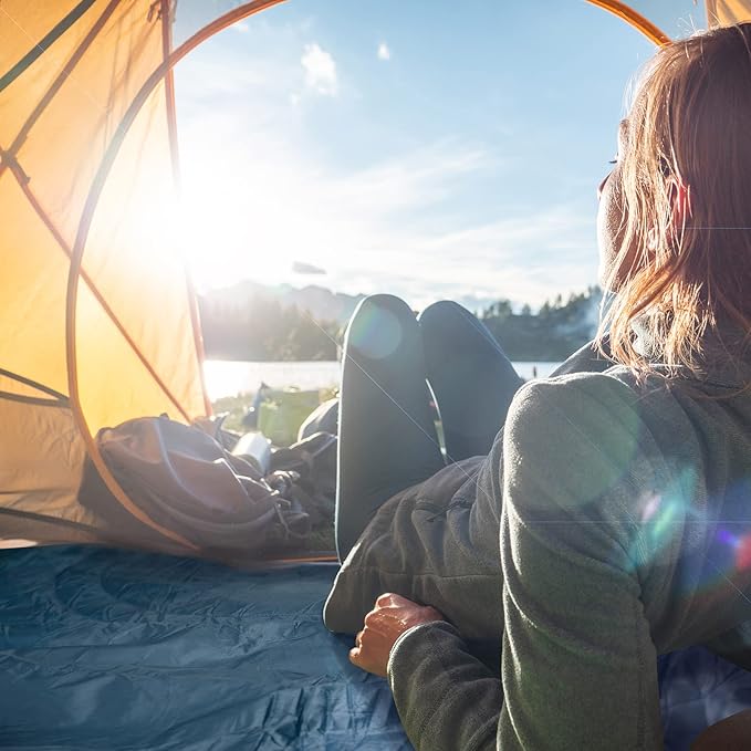 Outdoor Camping Blanket - Puffy Ultralight Packable Blankets for Sleeping, Camp, Travel, Hiking, Stadium, Sherpa Fleece Warm Puffer Portable Camping Quilt, DWR,Machine Washable，56"x 78"