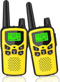 Walkie Talkies,Erelis Long Rang Walkie Talkies with 22 FRS Channels,Walkie Talkies for Adults with Lamp,VOX,LCD Display for Outdoor Activities (Yellow)