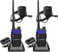 Retevis RT-5R Dual Band Two Way Radio,Ham Radios,with Shoulder Mic,Emergency Alarm,1400mAh Battery,Long Range Walkie Talkies for Amateur Camping Hunting (2 Pack)