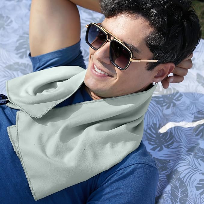 Rainleaf Microfiber Towel Perfect Travel & Gym & Camping Towel. Quick Dry - Super Absorbent - Ultra Compact - Lightweight. Suitable for Trip, Beach, Shower, Backpacking, Pool