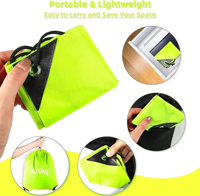 GoodtoU Drawstring Backpacks, 100 Pieces Drawstring Bags Nylon Backpack for Sport, Traveling, Team (Fluorescent Green)