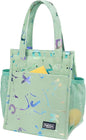 Fmeida Insulated Lunch Bag Women, 6.75L Small Lunch Tote Bags, Waterproof Thermal Cooler Lunch Bag, Reusable Lunch Box with Front Side Interior Pockets, Colorful Letters