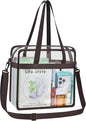 USPECLARE Clear Tote Stadium Approved, Security Travel & Gym Clear Bag for Work Sports Games Concerts